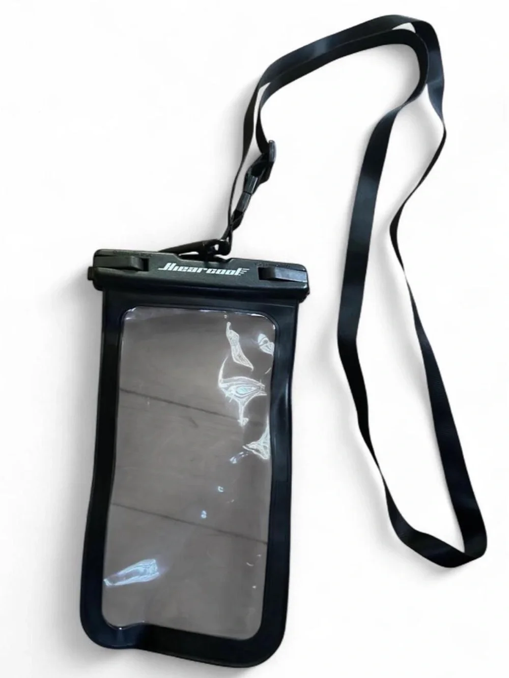 Clear Waterproof Phone Pouch with Black Lanyard